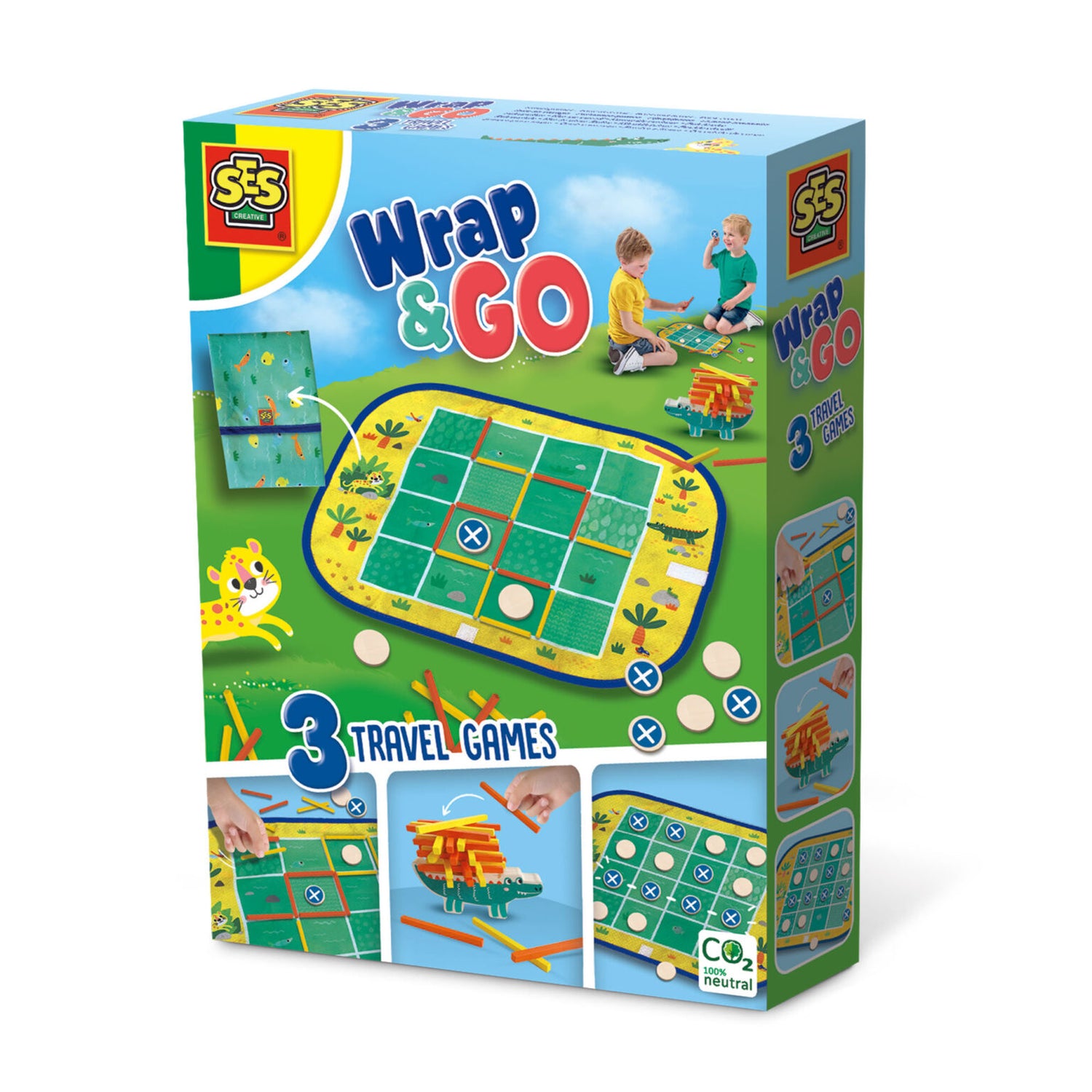 Potovanje z igrami Wrap&Go - Štiri v vrsto - Točke in kvadri - Paket
