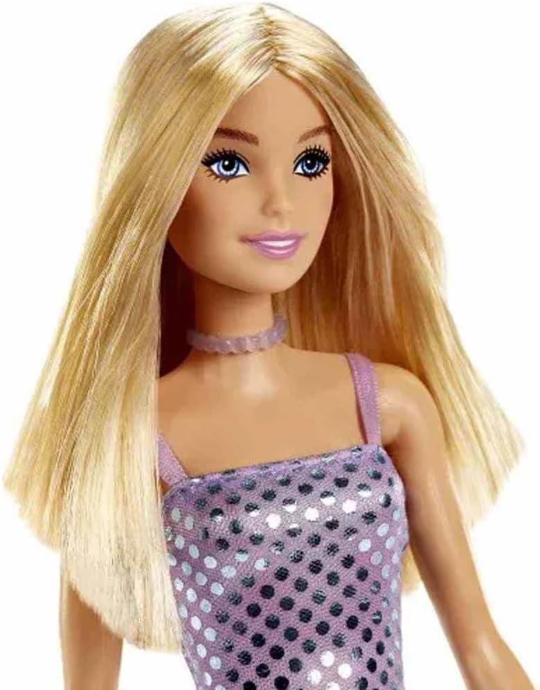Mattel Barbie: Sijajna oblačila - Punčka z rjavimi lasmi in vijolično obleko (HJR93)