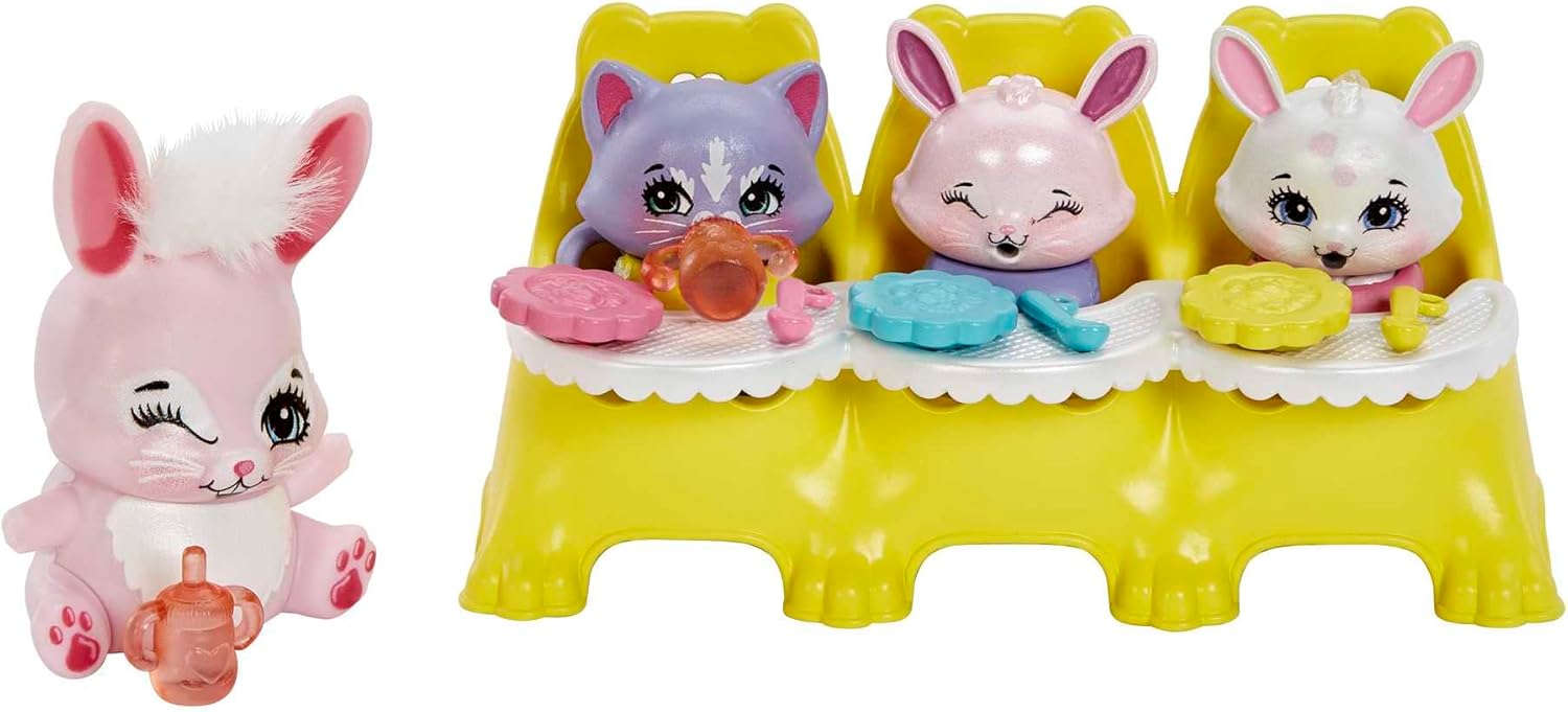 Mattel Enchantimals: Prieteni cei mai buni bebeluși - Bree Iepuraș și Twist (HLK85)