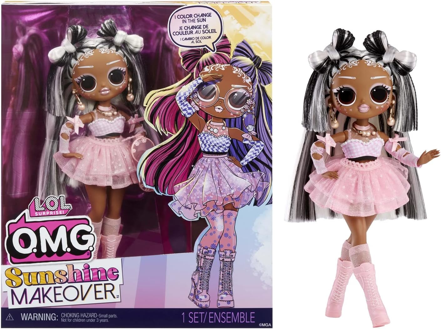 L.O.L Surprise OMG Sunshine Doll z lasmi, ki spreminjajo barvo