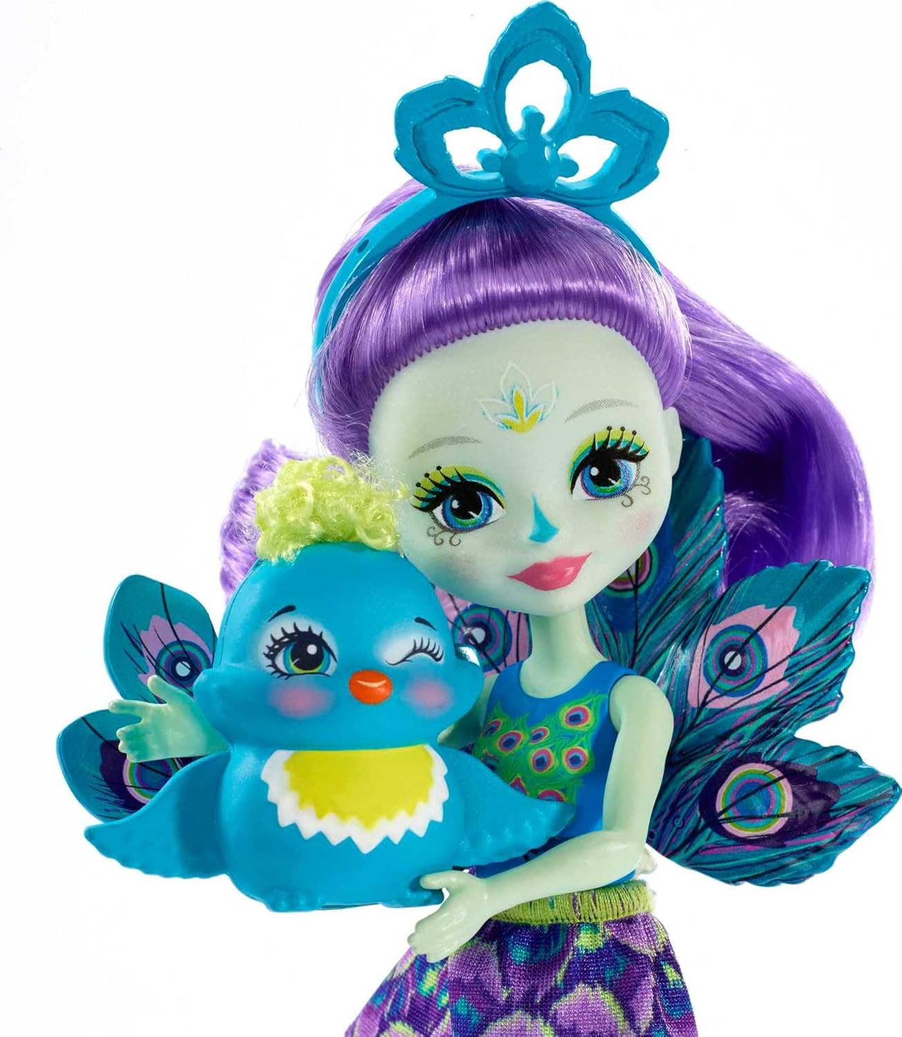 Mattel Enchantimals Mini păpușă - Patter Peacock & Flap (FXM74)