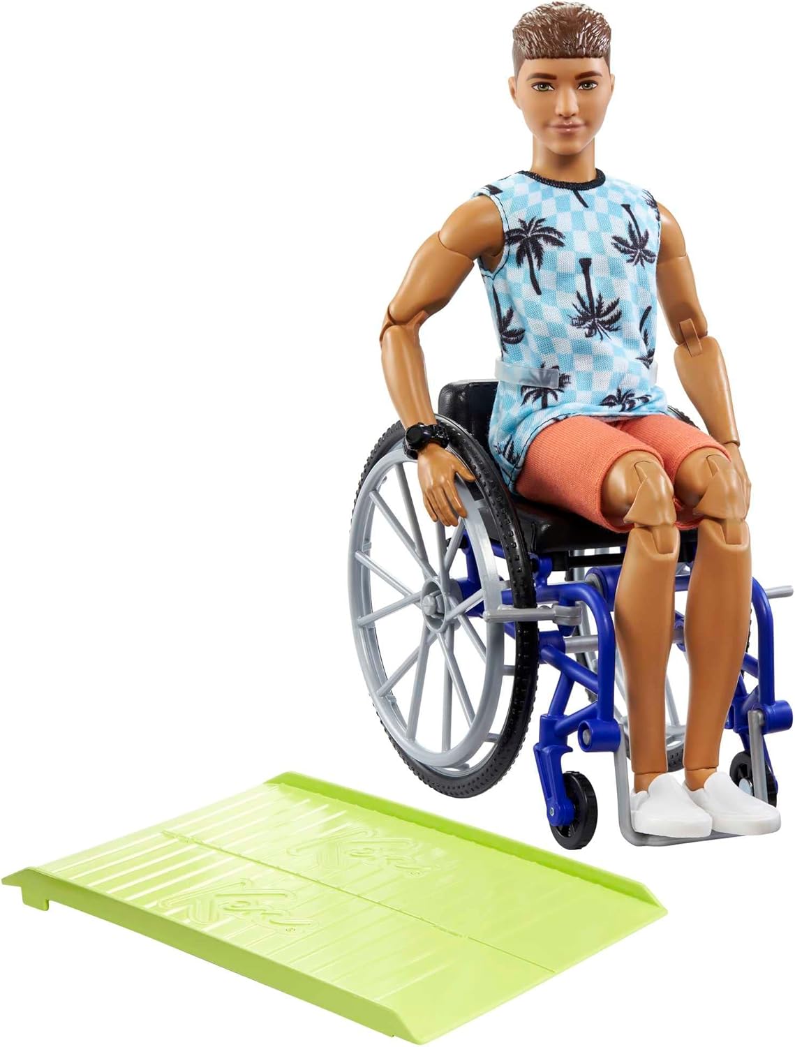 Barbie Ken lutka s invalidskim vozičkom in rampo (HJT59)
