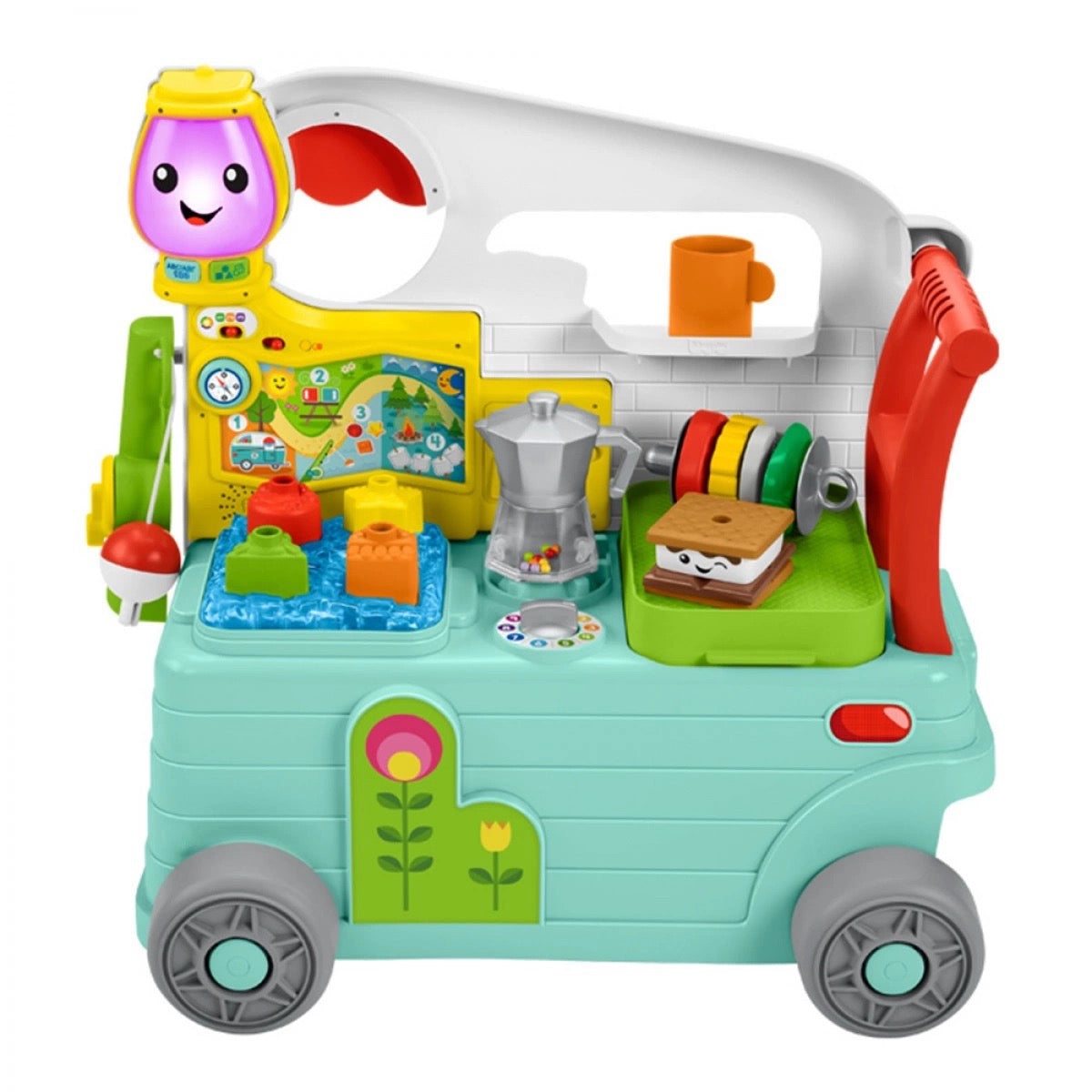 Fisher-Price - Rulotă de călătorie 3 în 1 cu niveluri inteligente (HCK81)