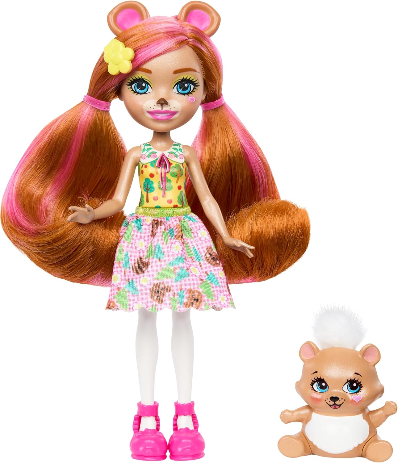 Mattel Enchantimals Mini Păpușă - Biloxi Urs & Traseu (HTP81)