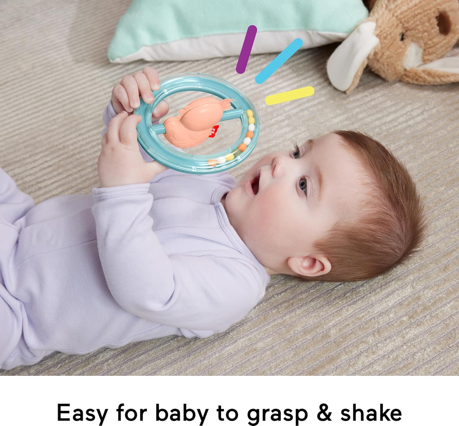 Jucării senzoriale Fisher-Price® - Trage și rotește axonota (HRB21)