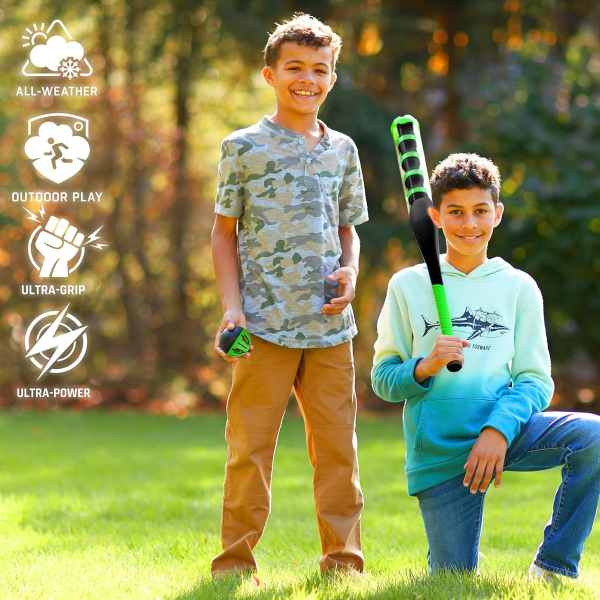 NERF Power Blast Otroški set za baseball z batom in žogo