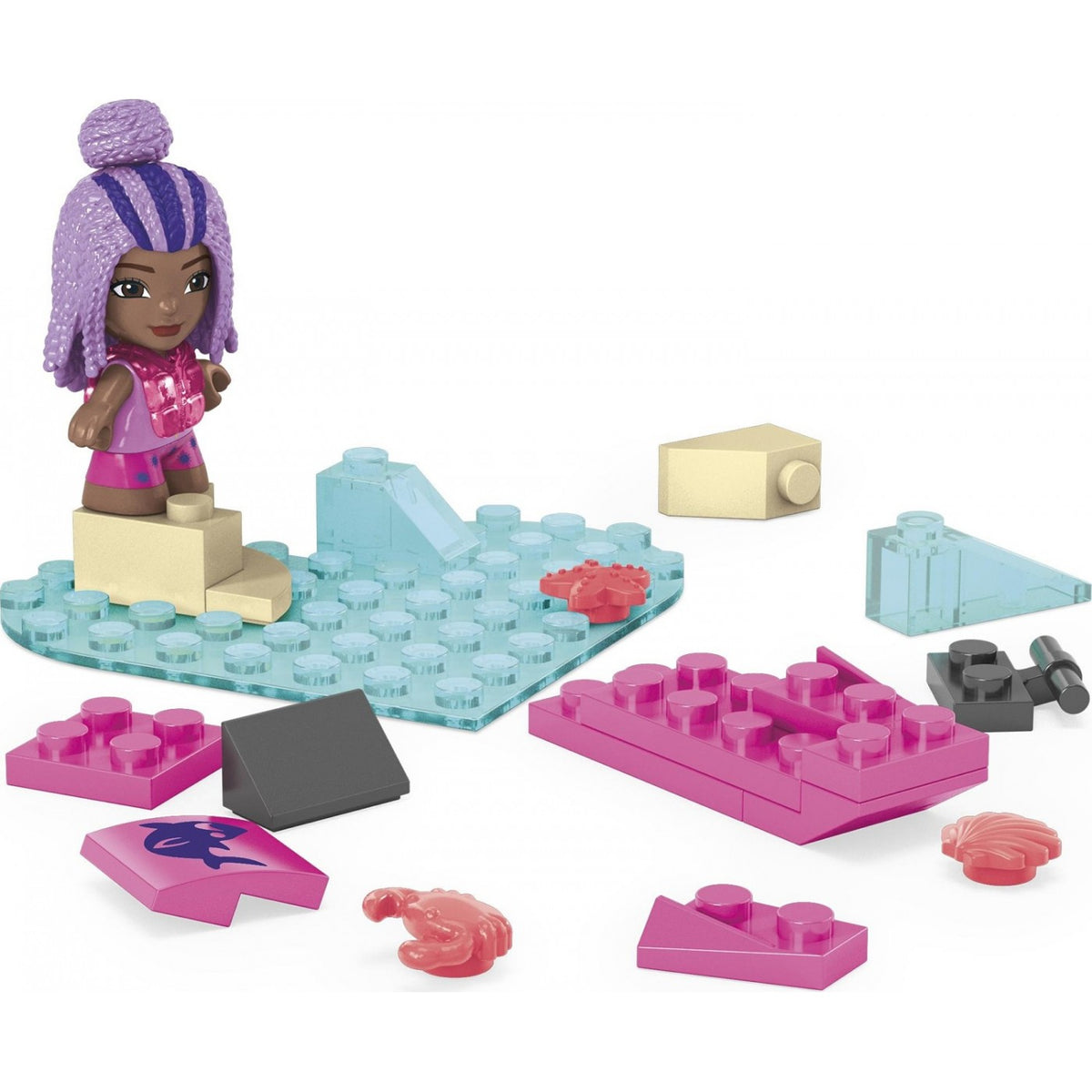Mattel Mega Bloks Barbie - Mikro lutka za plažo (HHP87)