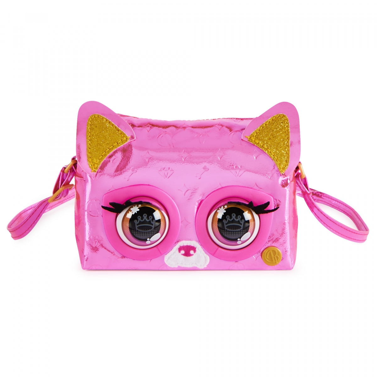 Spin Master Purse Pets: Geantă Metallic Magic - Flashy Frenchie (6065589)