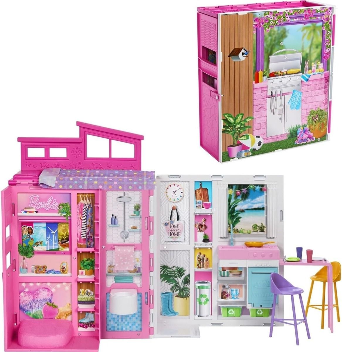 Barbie počitniška hiška z Barbie lutko (HRJ77)