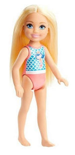 Mattel Barbie - Păpușă în costum de baie cu motiv de sirenă (GHV55)