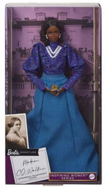 Mattel Barbie Signature - Madam CJ Walker, păpușă cu piele închisă la culoare (HBY00)