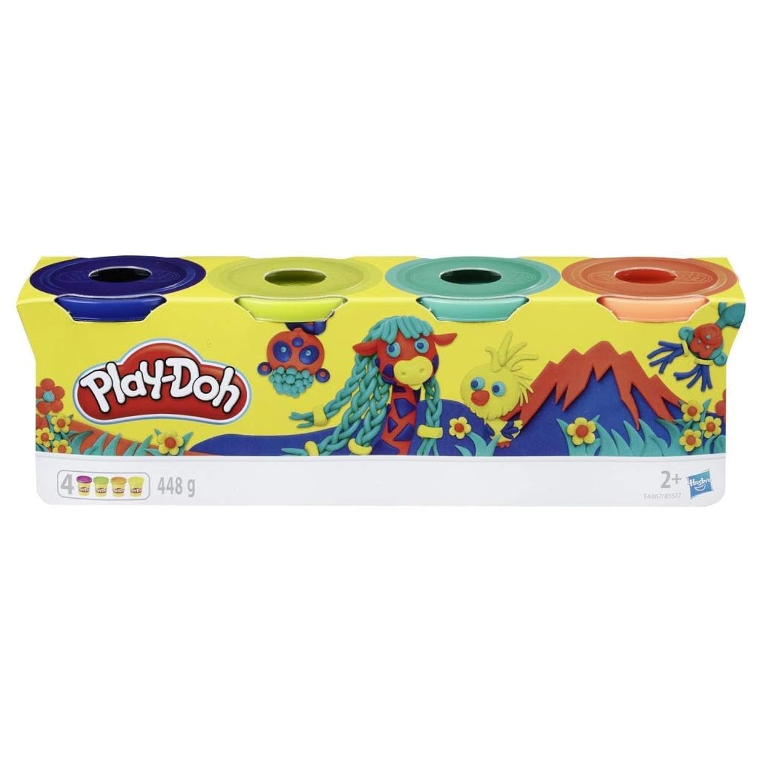 Hasbro Play-Doh Wild Color cutii (pachet de 4 bucăți) (E4867)