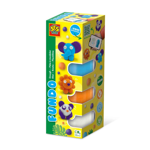FunDo plastilină - Animale sălbatice (3x90g-1x40g)