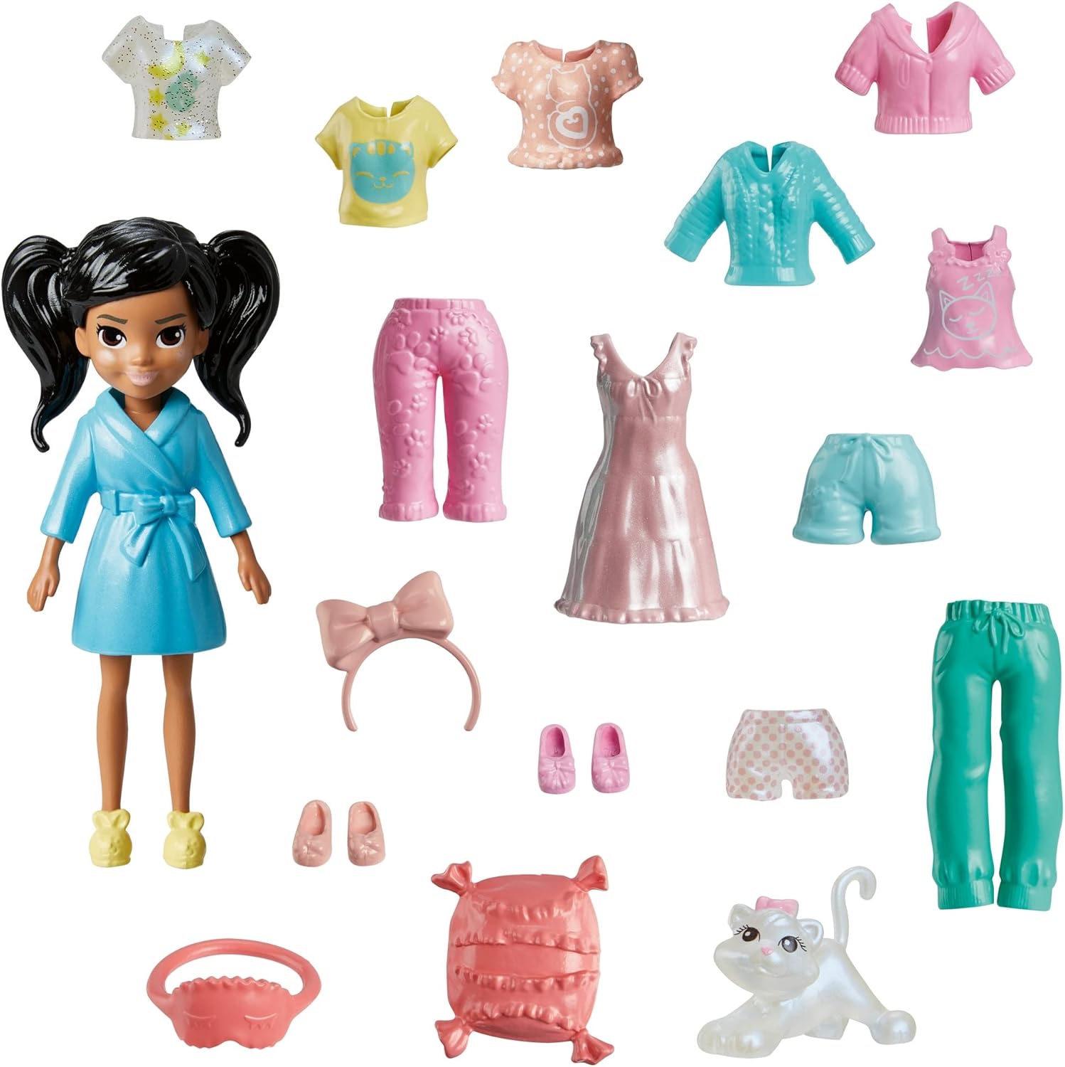 Mattel Polly Pocket - Păpușă pentru relaxare acasă cu animalul de companie (HKV92)