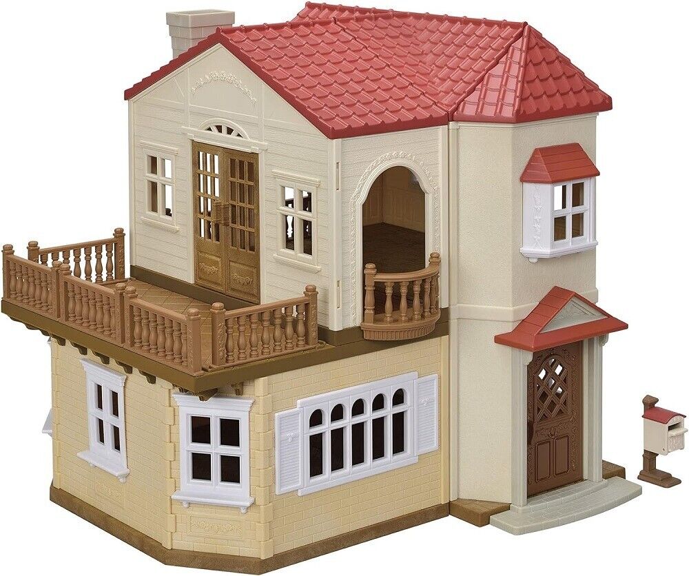 Sylvanian Families Rdeča streha podeželska hiša s pohištvom in posebnimi oblekami