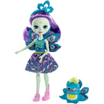 Mattel Enchantimals Mini păpușă - Patter Peacock & Flap (FXM74)