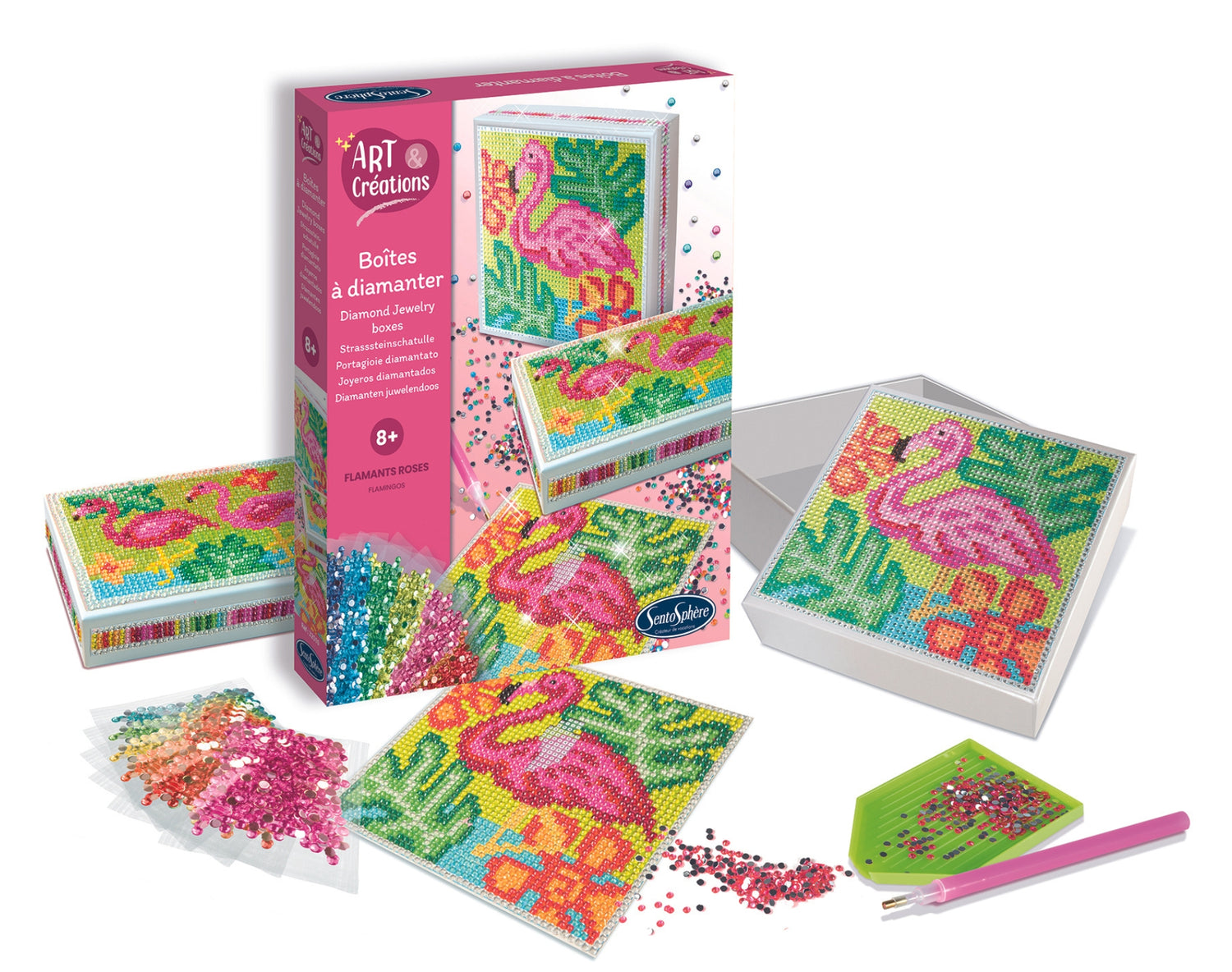 Art & Creations Cutii pentru Diamant Flamingo