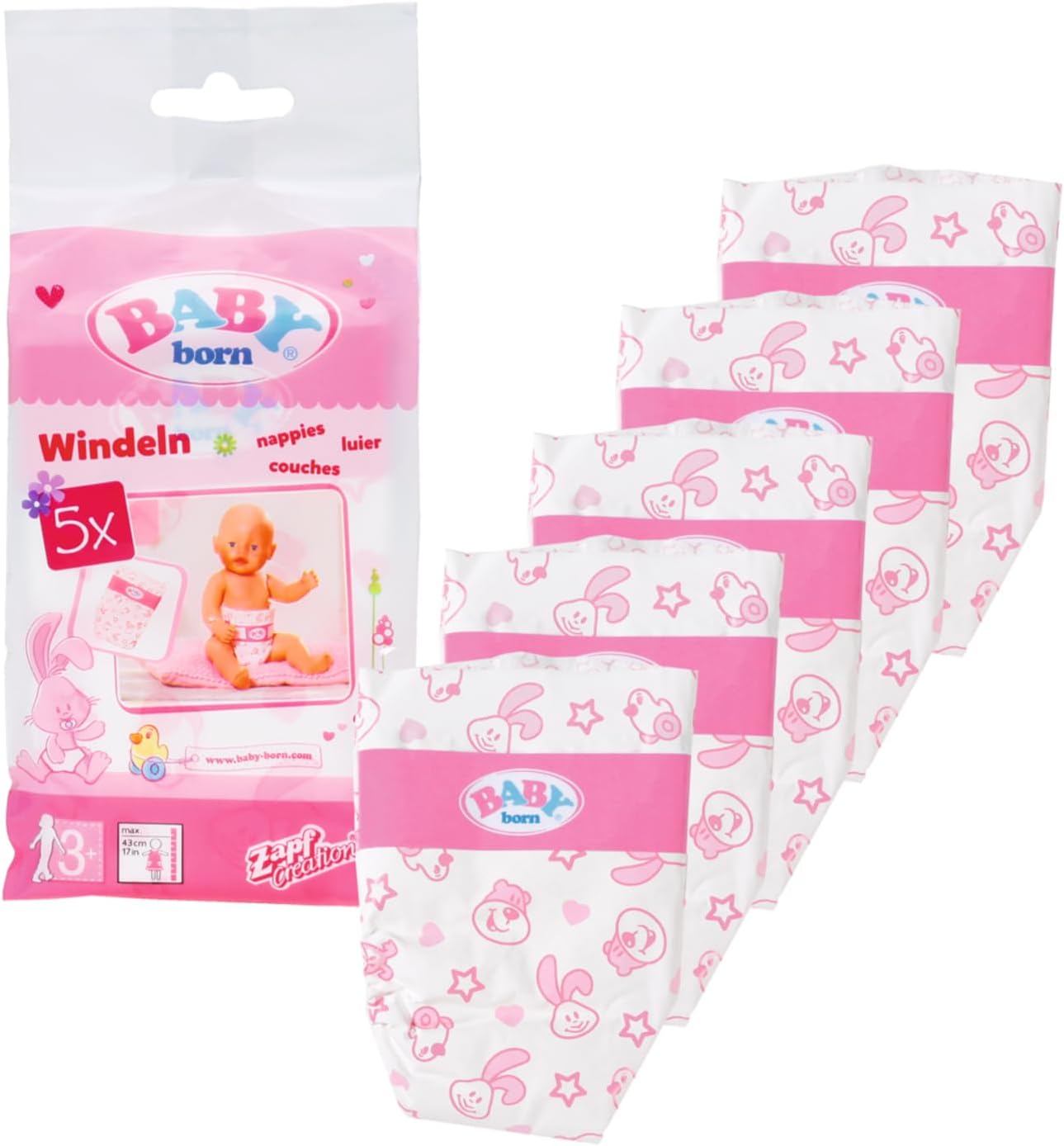 Zapf Creation: Baby Born - Scutece (5 bucăți) (826508-116718)