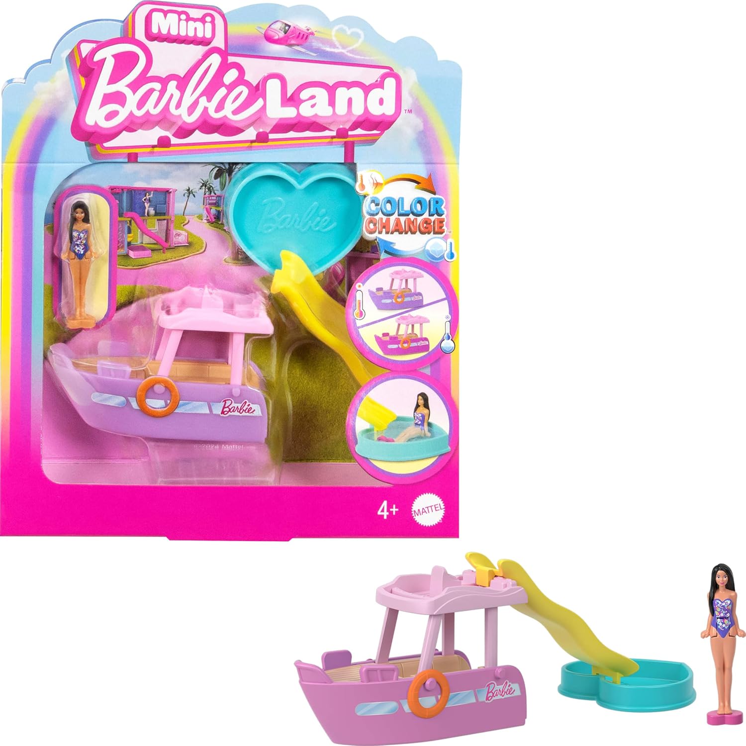 Mattel Barbie: Mini BarbieLand - Păpușa și Barca de Vis (HYF41)