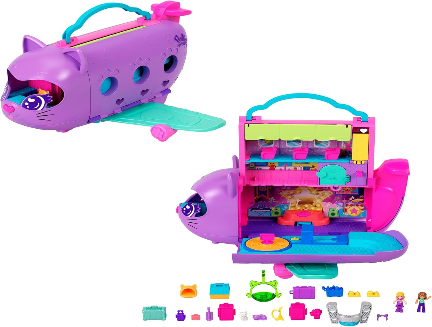 Mattel Polly Pocket: Aventuri în Rio - Kitty Airways Transformabil (HWP19)