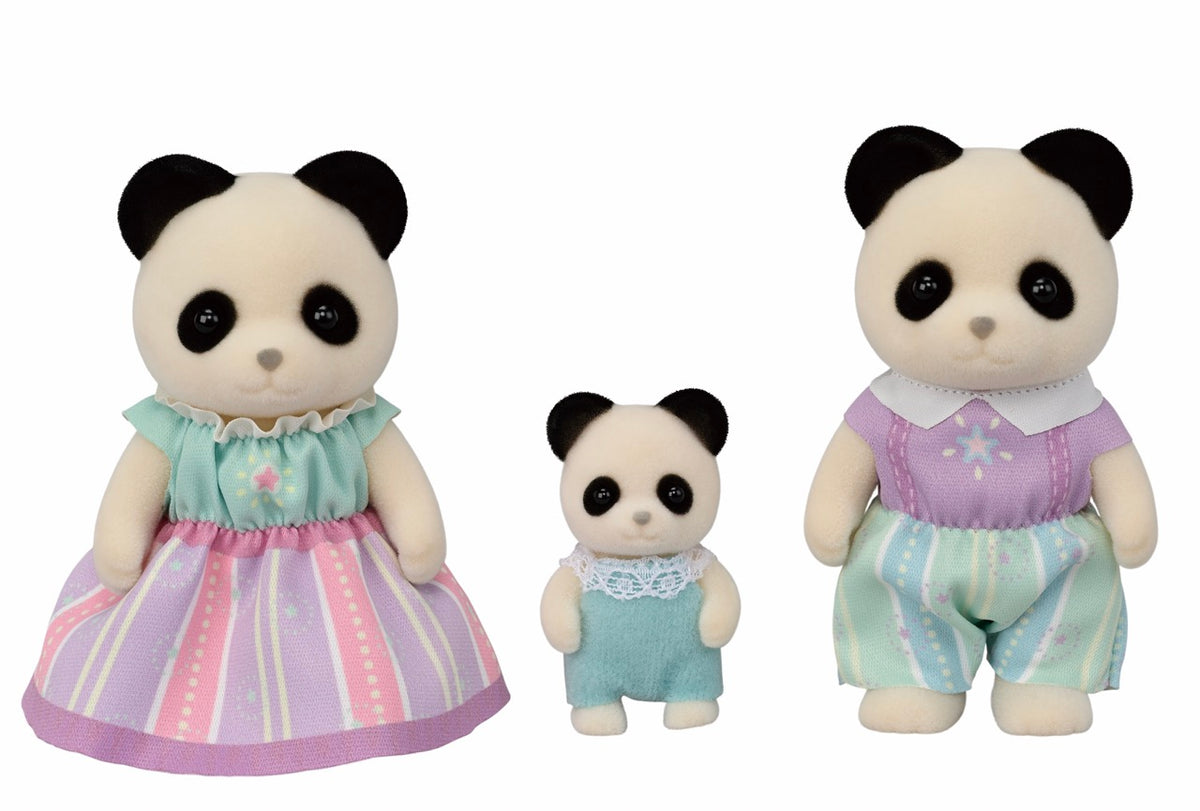 Trojček pandje družine (oče/mati/dojenček)