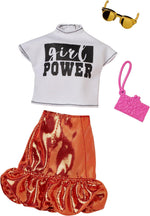 Set de modă Mattel Barbie pentru noapte - tricou girl power (FLP78)