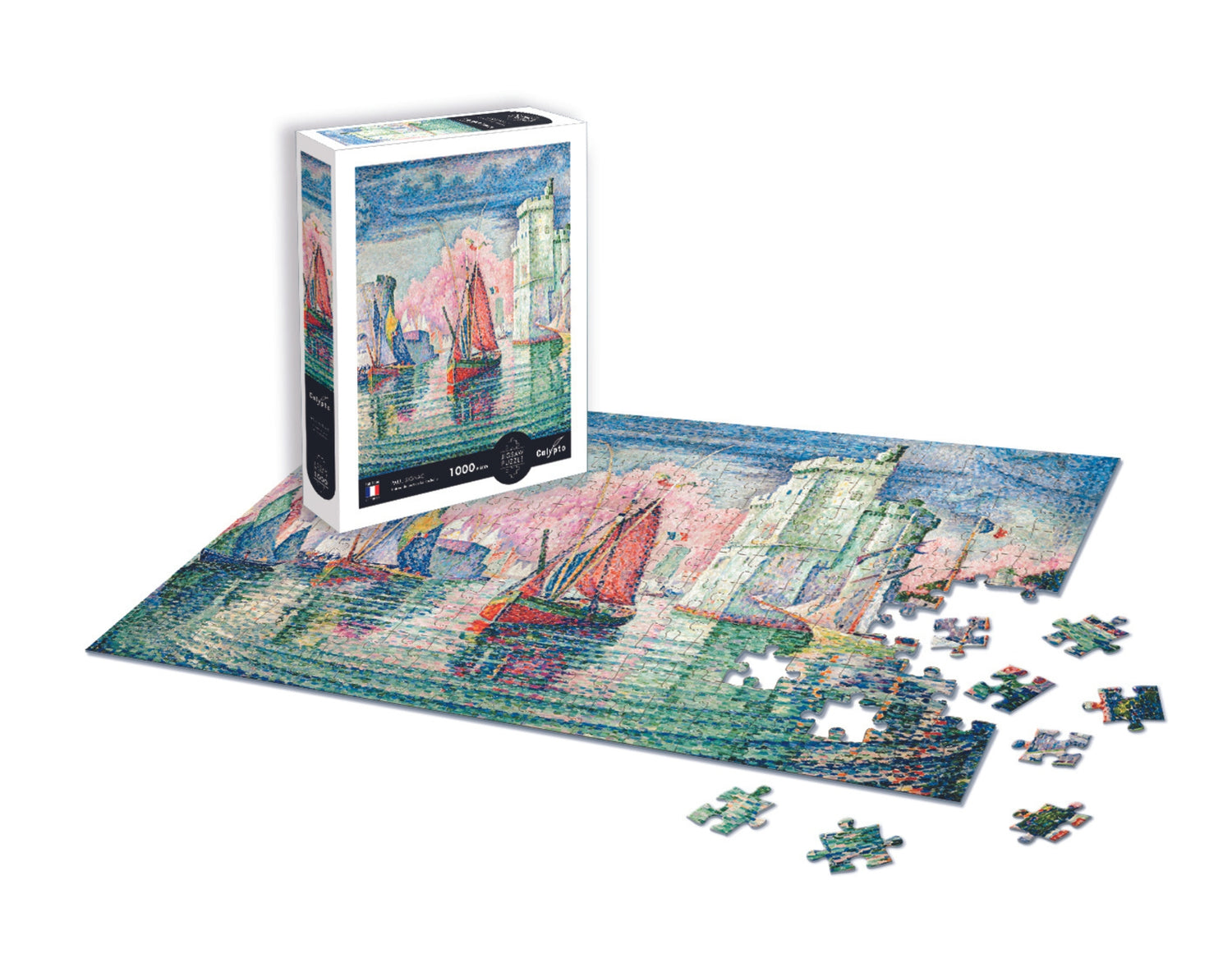 Puzzle 1000 piese - Intrarea în portul La Rochelle - Paul Signac