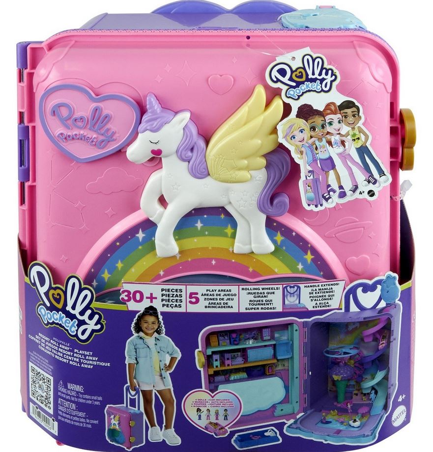 Set de joacă Mattel Polly Pocket: Pollyville - Resort Roll Away (HKV43)