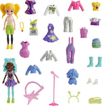 Mattel Polly Pocket - Set de modă pentru vedeta pop strălucitoare (HKV97)