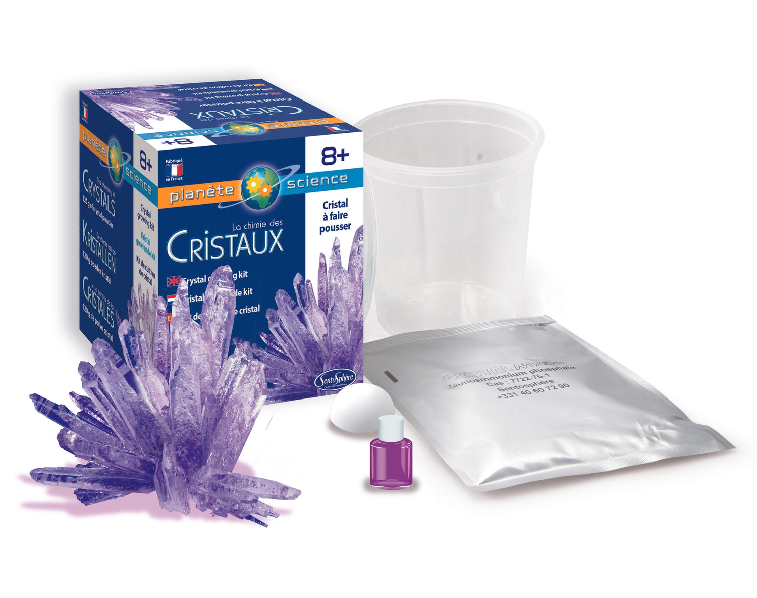 Mini set pentru cultivarea propriilor cristale - Cristal violet