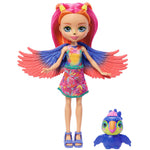 Mattel Enchantimals Plajă însorită - Trippi Tucan și Păpușă cu pavilion și animal de companie (HRX83)