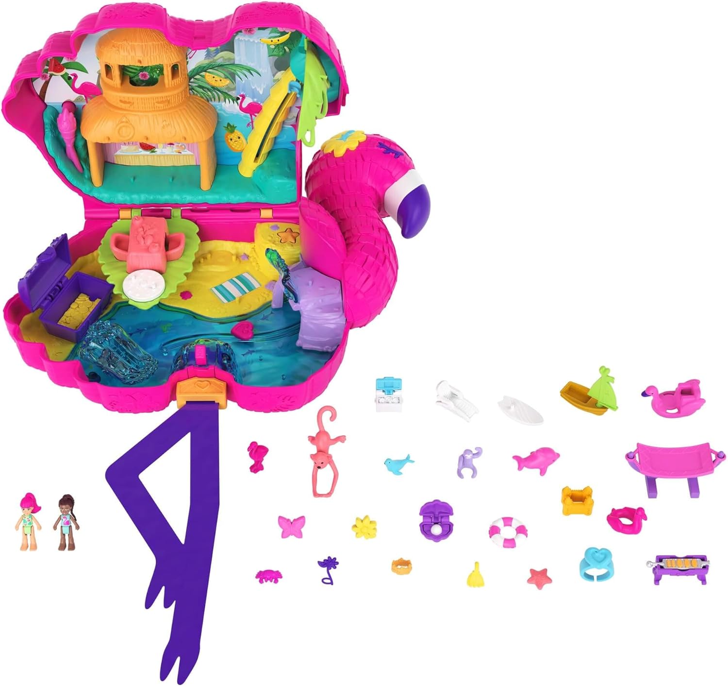 Mattel Polly Pocket - Pinata pentru petrecerea cu flamingo (HGC41)