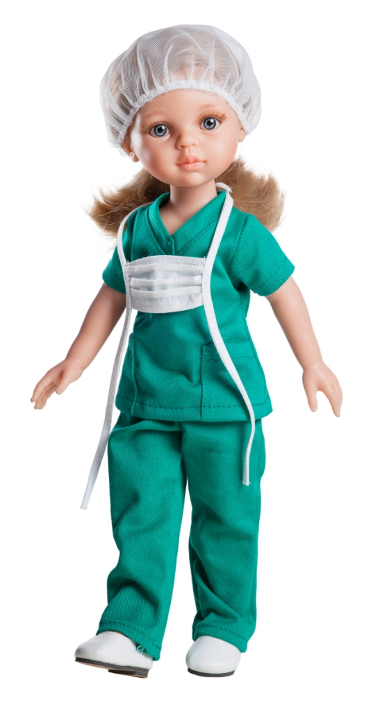 Păpușa Las Amigas Carla Asistentă medicală 32cm