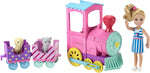 Barbie Chelsea Choo-Choo tren cu păpușă, set colorat de joacă cu accesorii (FRL86)