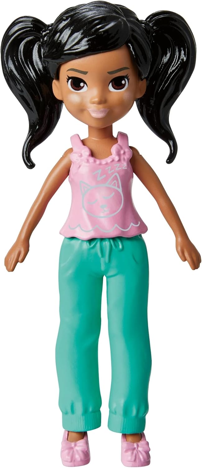 Mattel Polly Pocket - Păpușă pentru relaxare acasă cu animalul de companie (HKV92)