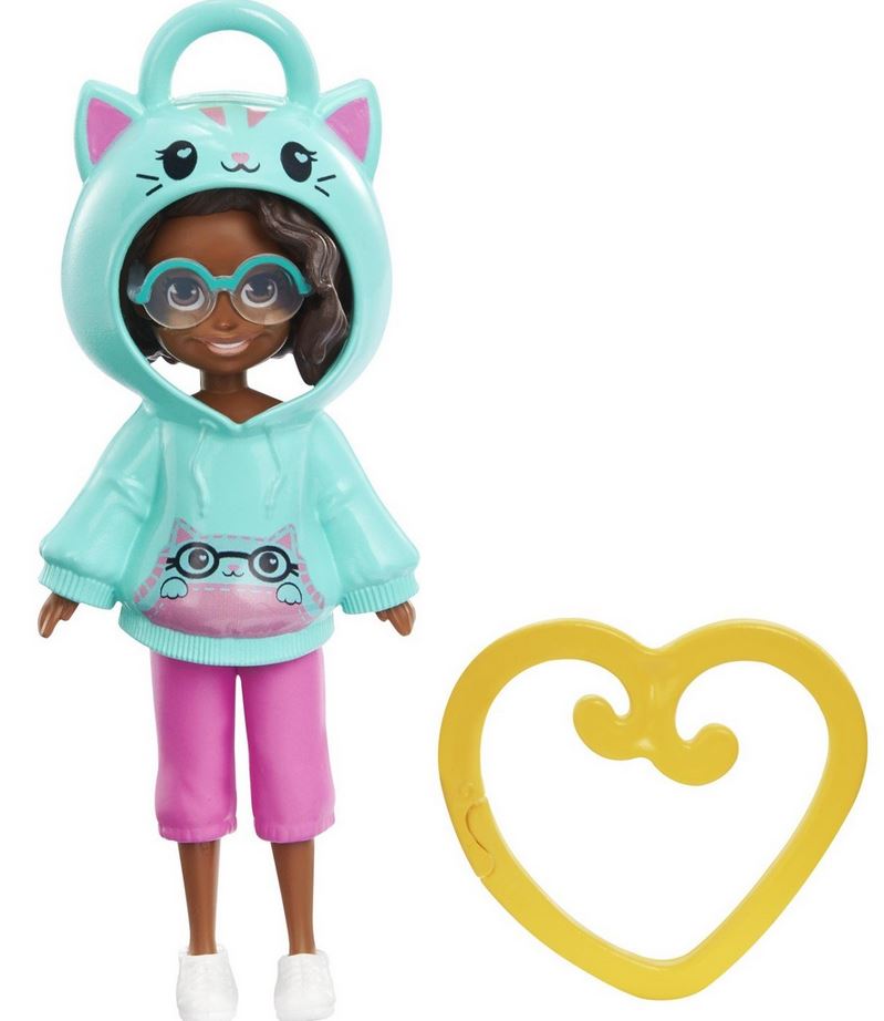 Mattel Polly Pocket: Hoodie Buddy - Pisică (HKV99)