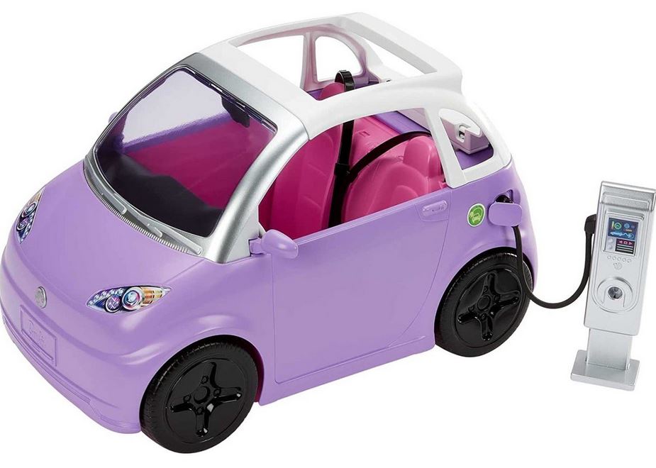 Mattel Barbie - Električno vozilo s polnilno postajo in priključkom (HJV36)