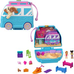 Mattel Polly Pocket: Compact cu plimbare pe malul mării cu cățelușul (HRD36)