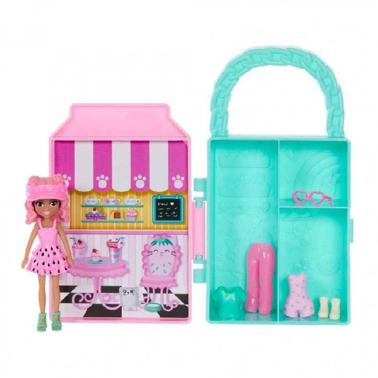 Mattel Polly Pocket - Etui Lil' Styles roz (HTV01)