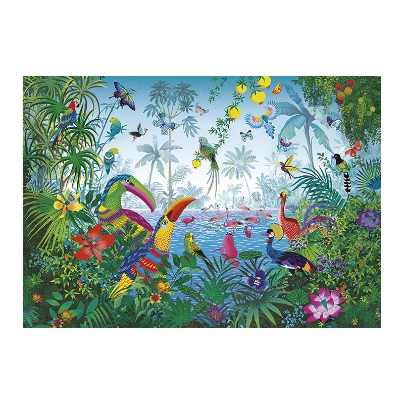 Puzzle 1000 piese - Grădina tropicală - Peggy Nille