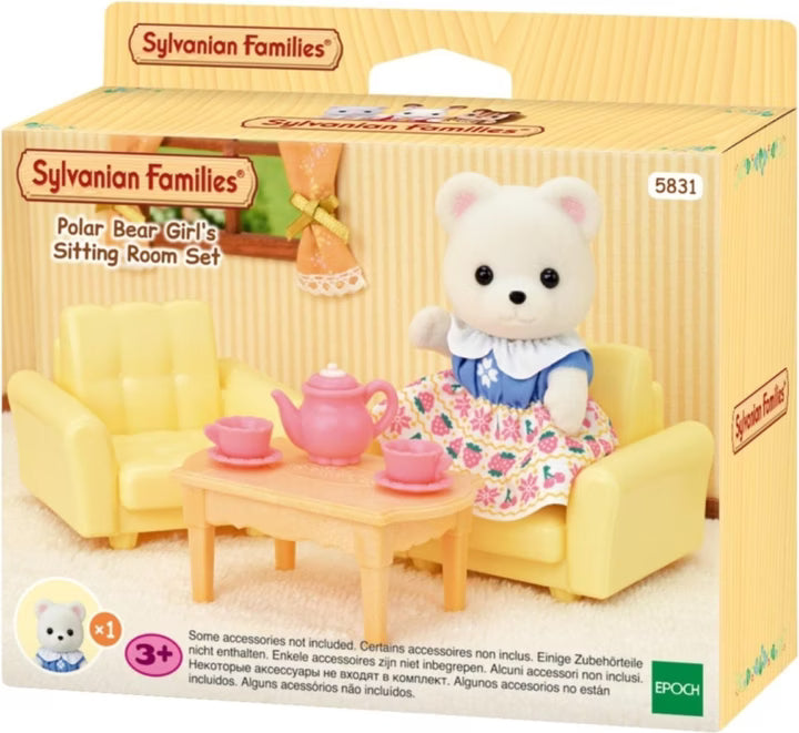 Sylvanian Families – Fetiță urs polar așezată