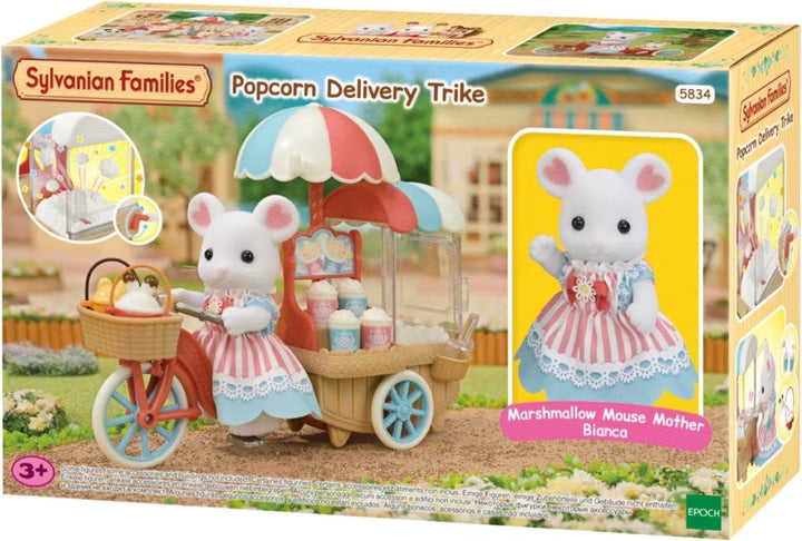 Sylvanian Families – Tricicletă pentru livrarea popcornului