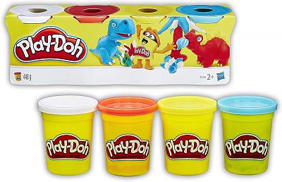 Hasbro Play-Doh - Klasični set barvnih tub (pakiranje 4 kosa) (B6508)