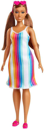 Mattel Barbie - Lutka v obleke z mavričnimi črtami (GRB38)
