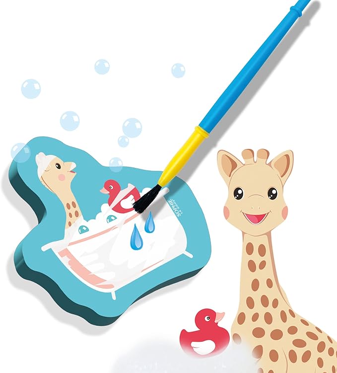Sophie la girafe - Barvanje v kopeli z vodo