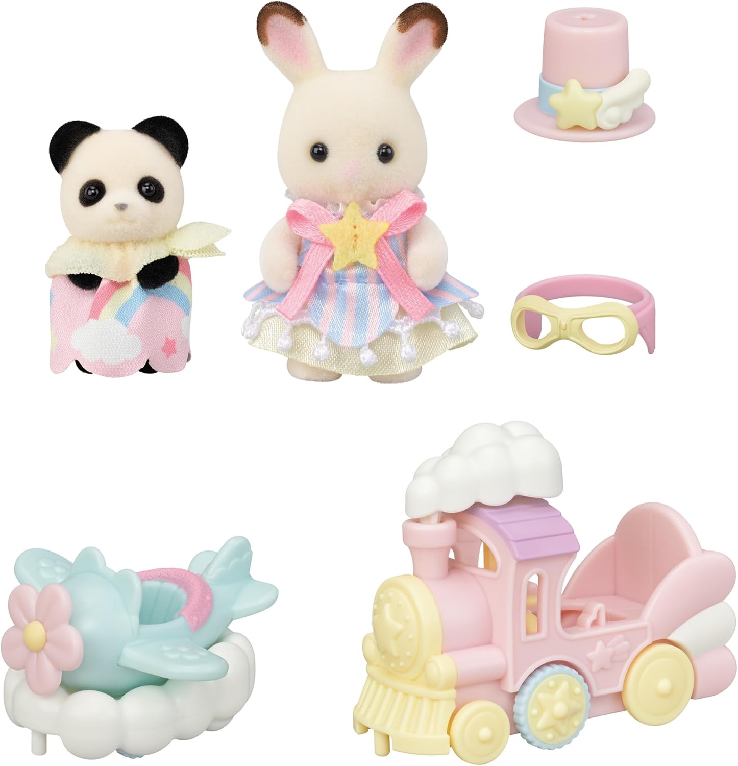 Sylvanian Families – Parc de distracții, set de joacă – Avion și tren