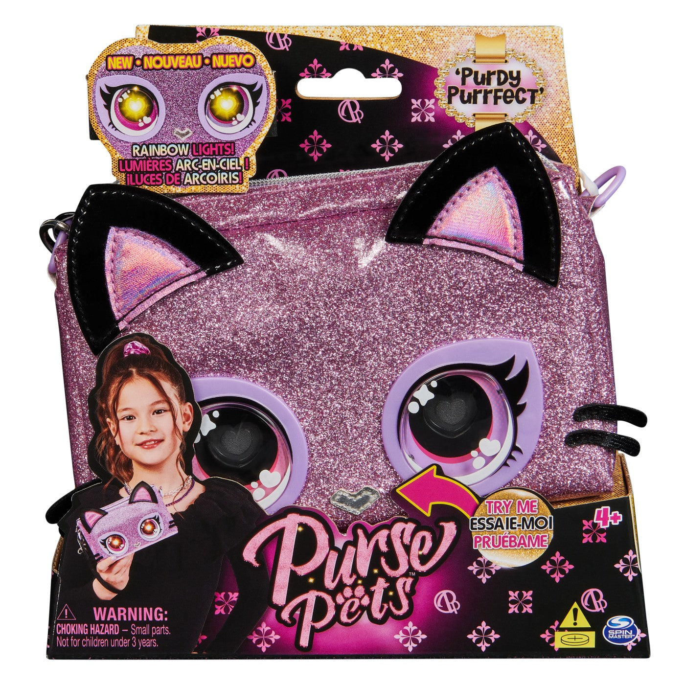 Purse Pets - geantă de mână interactivă 'Purdy Purrfect' pisică (6067884)