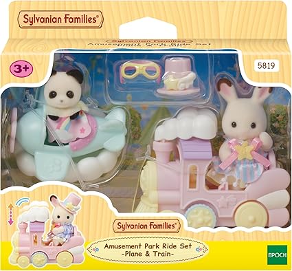 Sylvanian Families – Parc de distracții, set de joacă – Avion și tren