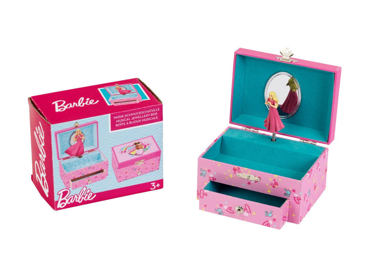Barbie - Cutie muzicală pentru bijuterii, personalizată cu Barbie