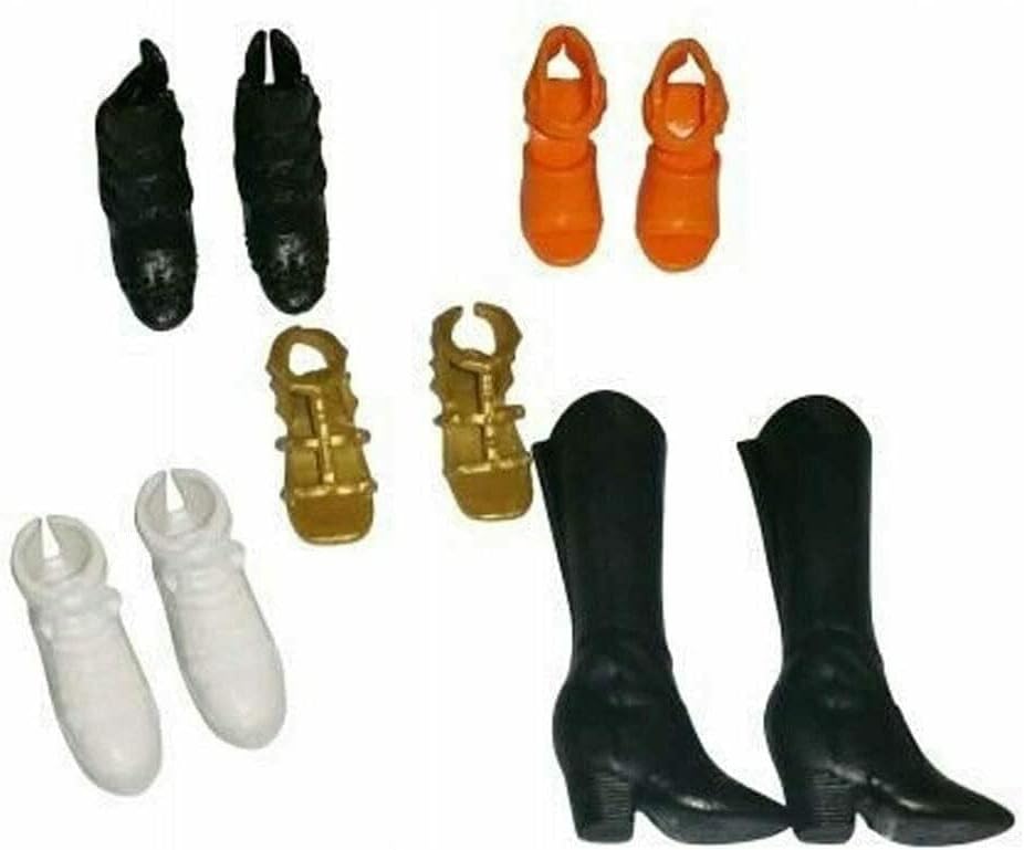 Accesorii Mattel Barbie - pachet de pantofi pentru păpuși originale și petite (FCR92)